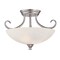 Designers Fountain Kendall 15.5in 2-Light Satin Platinum Transitional Ceiling Light Semi Flush Mount Light 85111-SP - alternate 1